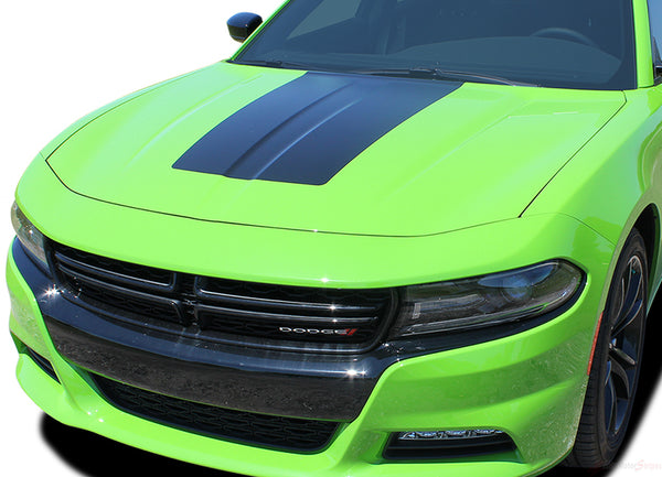 2015-2023 Dodge Charger Center Hood Vinyl Rally Stripes Graphic