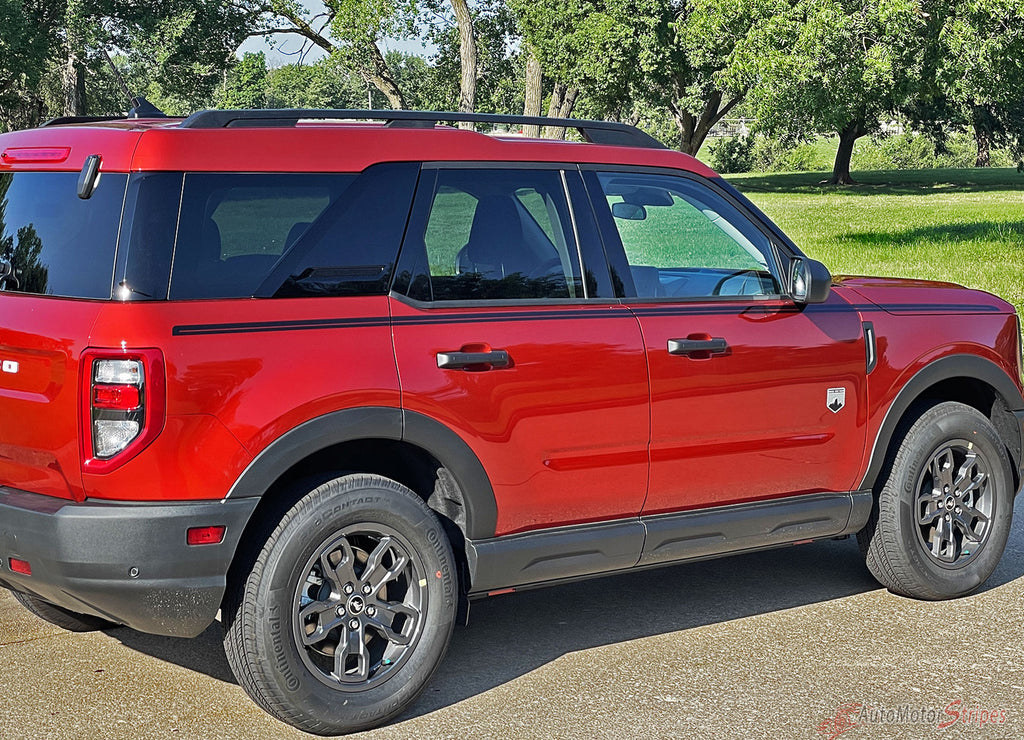 2021-2024 Ford Bronco Sport TRADITIONS Side Body Stripes Upper Door Accent Decals Vinyl Graphics Kits 3M