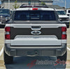 Rear View of Ford Maverick Tailgate Decal MAV TAILGATE BLACKOUT Stripes Vinyl Graphics Kit 2022 2023 2024 2025