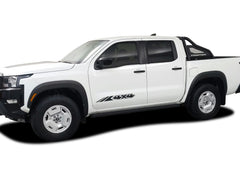 Side View of 2022-2024 Nissan Frontier 4x4 Side Graphic Vinyl Stripes Decals Kit