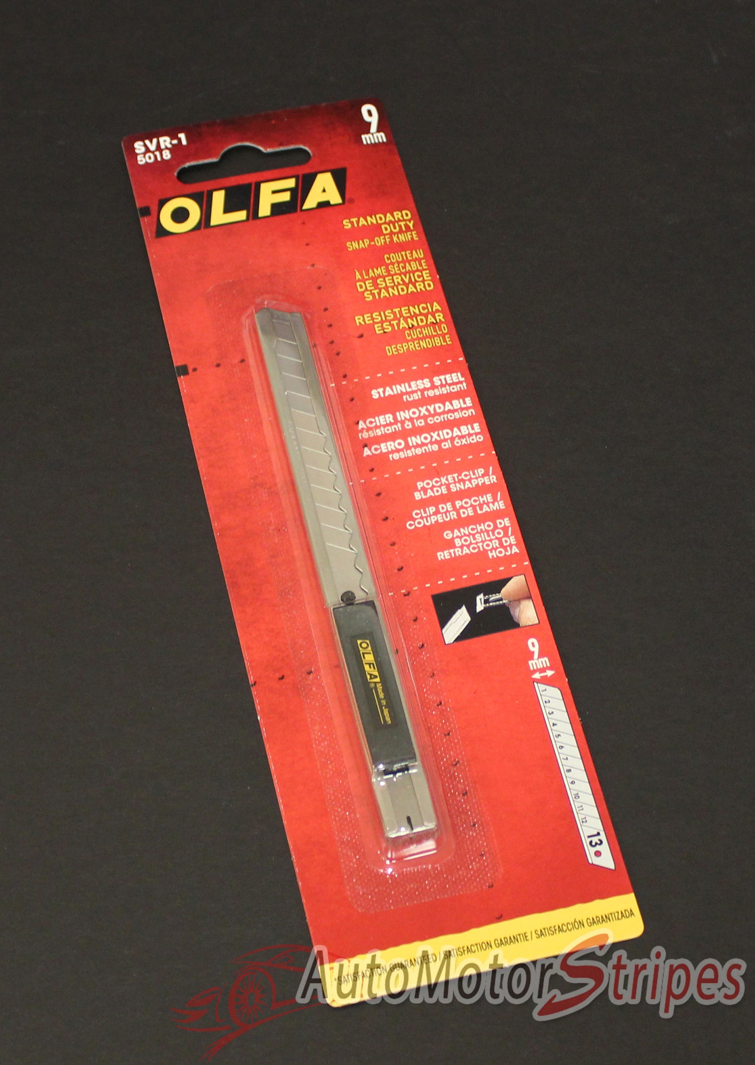 Olfa - Utility Knives, Snap Blades & Box Cutters; 9MM SS AUTO-LOCK