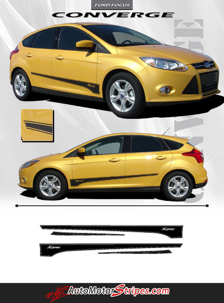 2012-2017 Ford Focus Converge Side Door Vinyl Graphic 3M Decals Stripe ...